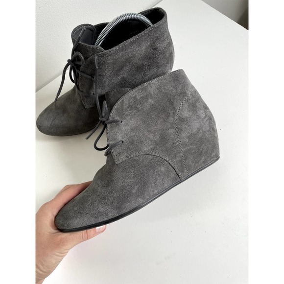 Nine West Wedge Boots size 10 Gray Color - Picture 2 of 8